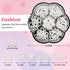 LuckForever 3D Nail Charms, Cute Star Moon Bow Heart Charm Kit, White Bow-Know Stars Heart Pearl Studs for Nail Art