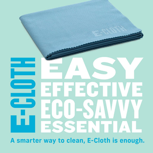 E-Cloth 4-Pack Glass Polishing Cloth, Sustainable Microfiber Window and Mirror Cleaner Wipes, Washable and Reusable