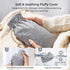 MEETRUE Microwaveable Hot Water Bottle with Cover (1 Liter), BPA-Free Silicone Hot Water Bag for Pain Relief