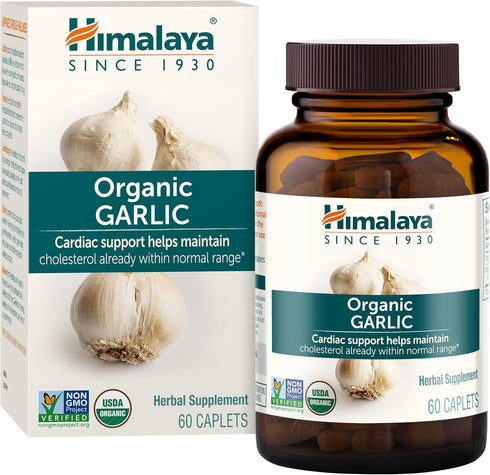 Himalaya Organic Garlic - Herbal Supplement for Lipid Metabolism and Immune Support