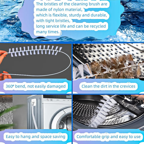 2Pcs Washing Machine Cleaning Brush, Front Load Washer Cleaner Tools for Drum Washing Machine Cleaning