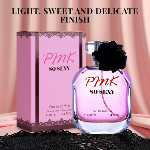 Pink So Sexy Eau De Parfum for Women - 100ml Floral Fruity Fragrance with Bergamot, Apple & Whipped Cream