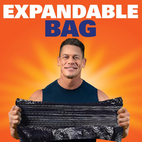 Hefty Ultra Strong 30 Gallon Trash Bags, Black Large Trash Bags, Multipurpose, Break Resistant Drawstring Closure,