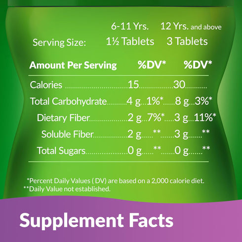 Benefiber Chewable Prebiotic Fiber Supplement Tablets - Assorted Fruit Flavors | 100 Count
