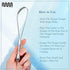MasterMedi Tongue Scraper, 100% Stainless Steel, Bad Breath Treatment for Adults & Kids, Ergonomic Design for Oral Care