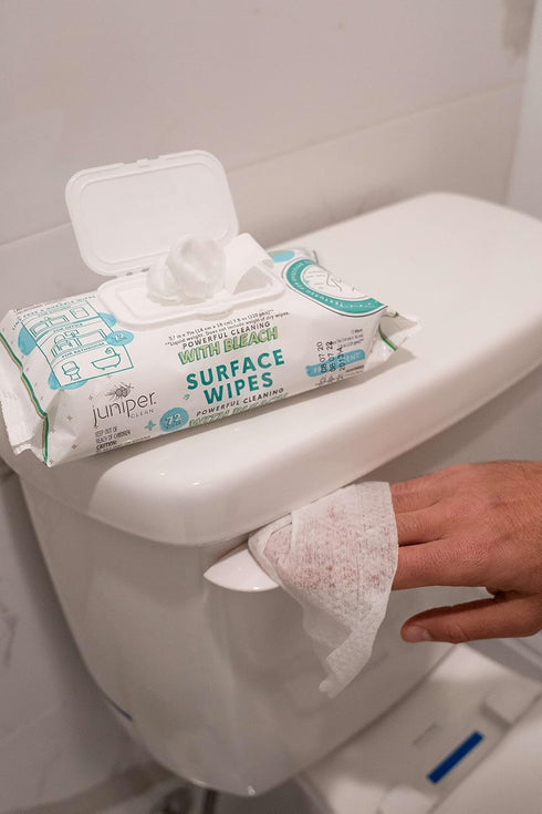 3 Pack Surface Cleaning Wipes with Bleach, All-Purpose Cleaner for Bathroom, Kitchen, Office, 216 Count, Soft Flow,