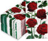 Zonon 50 2 Pcs Red Rose Paper Guest Towels Floral Guest Napkin Ply Disposable Paper Hand Towels Bathroom Decorative