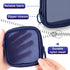 Weewooday 4 Pcs Mesh Makeup Bag, Travel Toiletry Pouch with Zipper, Mini Portable Cosmetic Bag (Navy Blue)