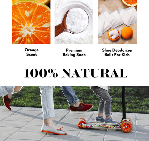 12 Pack Baking Soda Deodorizers, 6 Deodorizer Balls + 6 Refills, Odor Eliminator for Shoes Closets Bathroom Pets, Air Freshener for Home, Up to 240 Days