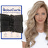 RobeCurls Heatless Hair Curler Set - Satin Curling Headband for Natural No-Heat Curls, Black with 2 Scrunchies