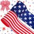 Whaline Patriotic Wired Edge Ribbon, 2 Rolls, Stars Stripes Craft Ribbon for 4th of July, Independence Day, DIY Crafts