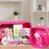 Hillban 2 Pcs Chenille Letter Medicine Bag, Preppy Clear Makeup Meds Travel Pouch Set, PVC Cosmetic Bag for School