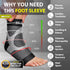 Compression Socks for Plantar Fasciitis, Achilles Tendonitis, Ankle Brace Compression Sleeve, Black L-XL