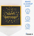 HOME-X Happy Birthday Black and Gold Paper Napkins - Square Party Napkins, 48 Count