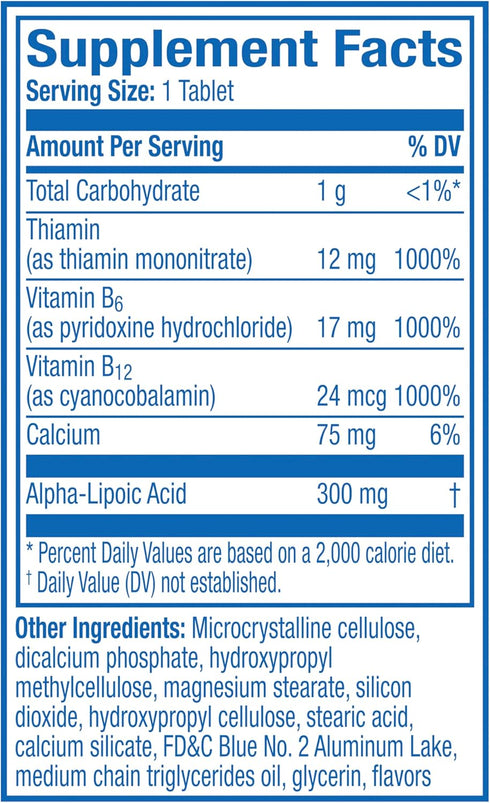 Nervive Nerve Health with Alpha Lipoic Acid, 60 ct, Supports Healthy Nerve Function in Fingers, Hands, Toes, & Feet*