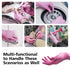 Disposable Gloves for Women, Pink Vinyl Gloves, Latex Free for Cooking, Food Prep, Cleaning, 50 Pack