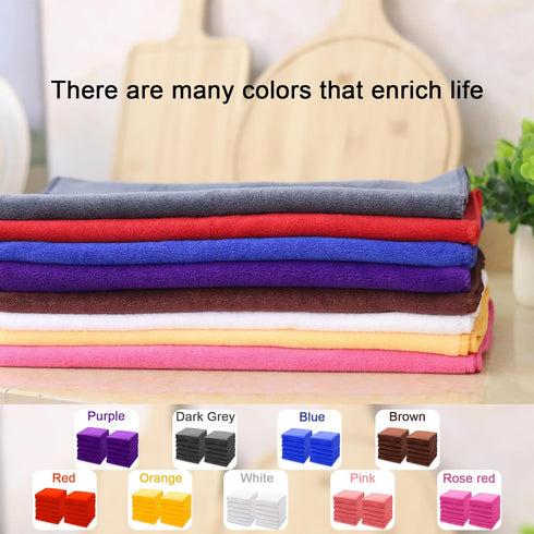 kimteny 13x28 Inches 400 (8 Pack, Kitchen Cloth Dish Towels, GSM Premium Dishcloths, Super Absorbent Coral Velvet