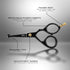 Rounded-Tip Small Trim Scissors for Men 4.2" | Professional Grooming Scissors for Nose Hair, Beard & Mustache