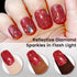 YTD Likomey Reflective Glitter Gel Nail Polish, 15ml Red Flash Diamond Shimmer Gel for Salon Home Nail Art