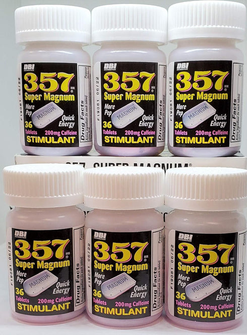 357 Magnum Caffeine, 36ct Bottles (pack of 3)