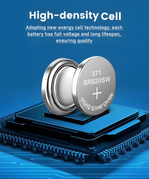 371 SR920SW Watch Battery AG6 370 371 Button Coin Cell Long Lasting 1.55V Silver Oxide Batteries (10 Pack)