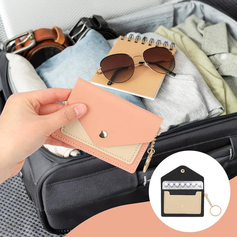 Mozeat Lens 2 Pack Packet 4.3 3 Inch Birth Control Pills Case Sleeve X PU Leather Wallet Pill Holder Privacy Protection