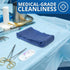 Surgical Towels for Cleaning Huck Towels 12 Pack 100% Cotton Size 16x26 Blue Cleaning Rags for Kitchen, Bar, Home, Windows, Industrial Shop, Glass Super Absorbent Lint Free Commercial Grade