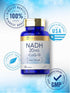 Carlyle NADH Supplement 20mg - with CoQ10, 60 Capsules, Mega Strength, Non-GMO, Gluten Free
