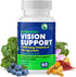 Vision Support Eye Vitamins for Macular Health, 60 Ct, Eye Care Supplements with Lutein, Zinc, Vitamin A & Bilberry