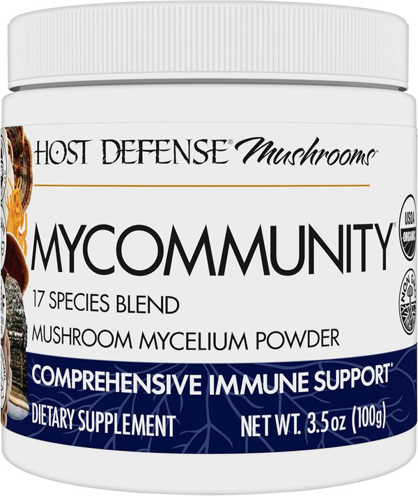 Host Defense MyCommunity Powder - 17 Species Blend Mushroom Supplement for Immune