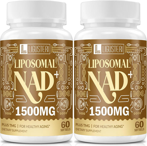 NAD Supplement, Liposomal NAD+ with TMG, 98% Absorption, Pure Non-GMO Aging Defense, 120 Softgels