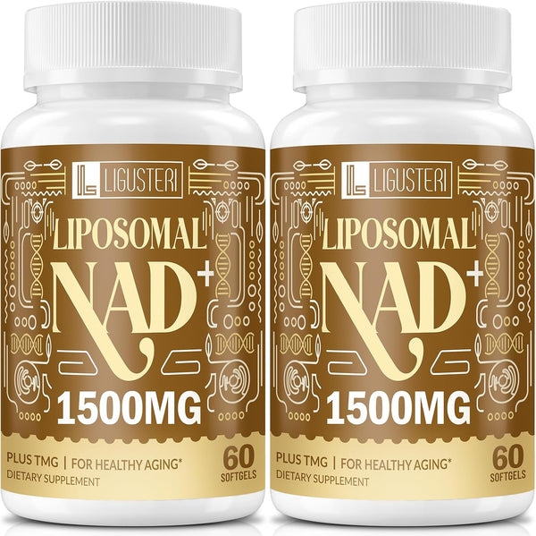 NAD Supplement, Liposomal NAD+ with TMG, 98% Absorption, Pure Non-GMO Aging Defense, 120 Softgels
