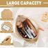 Sanwuta 4 Pack Velvet Makeup Bag, Large Capacity Corduroy Cosmetic Pouch, Travel Toiletry Bag Organizer for Girls