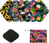 7pcs Pack Cloth Pads, Including 1 Mini Wet Bag + 6 Bamboo Charcoal Cloth Reusable Menstrual Pads/Reusable Sanitary Pad