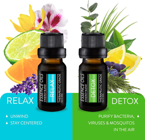 Pure Daily Care Aromatherapy Top 10 Essential Oil Synergy Blend Set - 10 x 10 ml Blends, Therapeutic Grade
