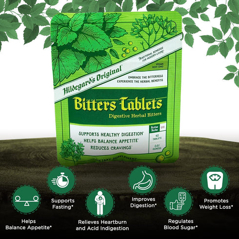 Hildegard's Original Bitters Tablets: Herbal Remedy for Fasting Support, Kidney Liver Cleanse Detox