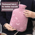 Hot Water Bottle with Soft Cover, 2L Hot Water Bag for Menstrual Cramps, Neck and Shoulder Pain Relief, Hot and Cold Therapies, Hand Feet Warmer, Pink