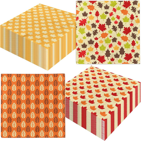 HAKOTI Fall Napkins, 40Pcs Fall Maple Leaves Fall Paper Napkins Disposable Fall Party