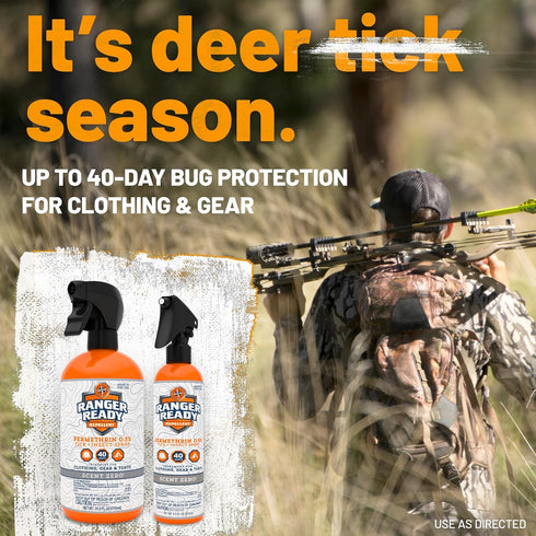Ranger Ready Permethrin Spray for Clothes and Outdoor Gear, 24 fl oz Insect & Tick Repellent
