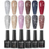 MIZHSE Reflective Glitter Gel Nail Polish - Shimmery Gel Polish Set 10ml for Nail Art Varnish DIY at Home