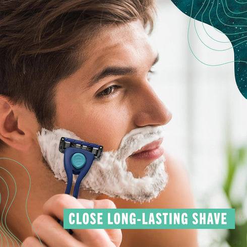 Preserve POPi Shave 5 Razor System, Made with Recycled Ocean Plastic, 5-Blade Cartridge, Coral Pink