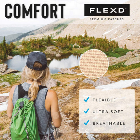 Flexd Freestyle Adhesive Patches, 30 Pcs Libre Adhesive Patch Covers for CGM, Tan