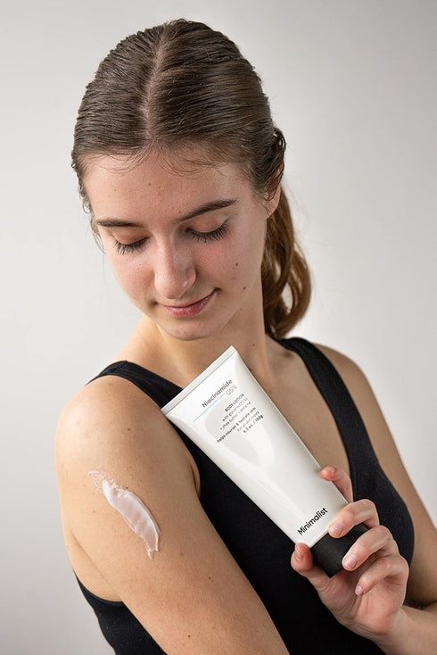 Minimalist Niacinamide 5% Body Lotion, 6.3 Oz / 180 gm with Shea Butter for Hydration & Skin Nourishment