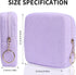 Teircno Sanitary Napkin Storage Bag, Preppy Corduroy Period Bag for Women, Cute Portable Period Pouch with Zipper