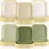 Tiangrid 120 Pcs Sage Green Paper Plates 7 Inch Gradient Disposable Square Dessert