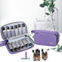 LUXJA Essential Oil Carrying Case, Holds 12 Bottles (5ml-15ml), Portable Double-Layer Organizer, Purple