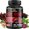 Beet Root Capsules - Green Tea, Red Spinach, Ginseng, Black Pepper, 90 Count for Digestive and Immune Support
