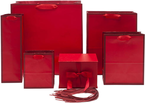 Hallmark Medium Gift Box with Lid and Shredded Paper Fill (Red 7 inch Box) for All Occasions