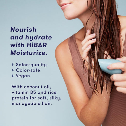 HIBAR Conditioner Bar - All Natural Hair Care, Plastic Free, Eco Friendly Ingredients, Travel Size, Color Safe, Solid
