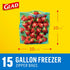 Glad Zipper Freezer Storage Plastic Bags, Gallon, 15 Count